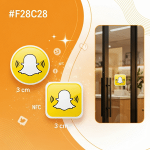 ملصق سناب شات NFC لزيادة المتابعين والتفاعل